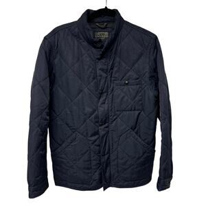 J.Crew Mens Navy Blue Sussex Quilted Flight Jacket Size Small Primaloft Coat